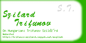 szilard trifunov business card